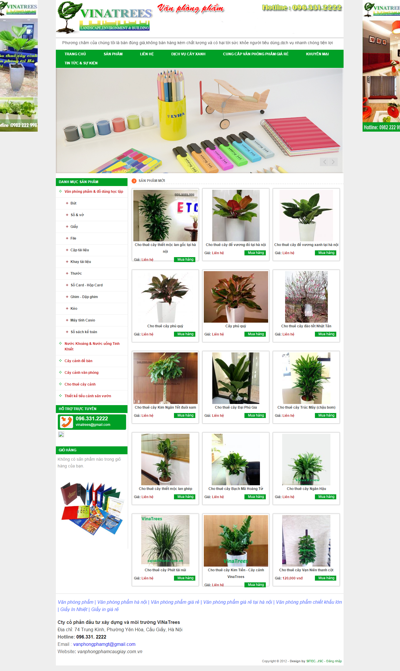 Thiết kế Web văn phòng phẩm vanphongphamcaugiay.com.vn